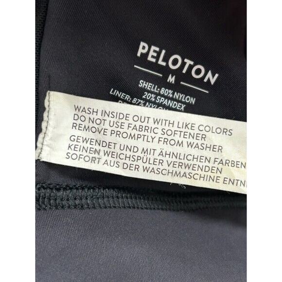 Peloton Womens Energy Sports Bra Strappy Scoop Neck Spell Out Logo Black Size M - Picture 5 of 7